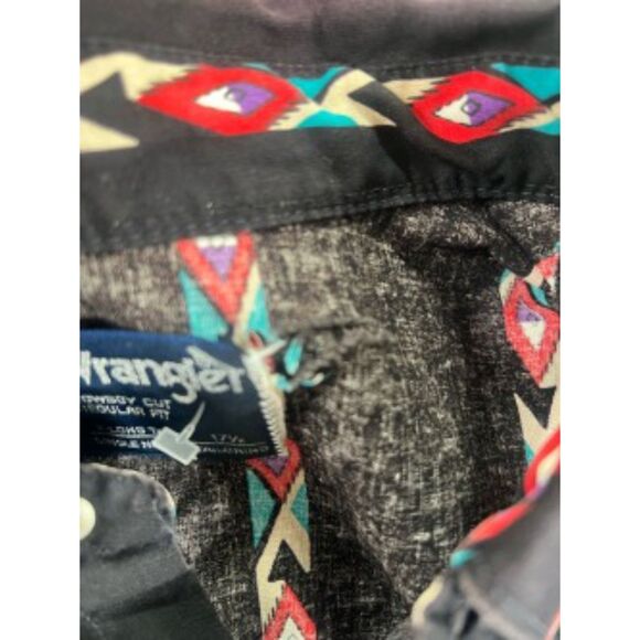 Vintage Wrangler Western Shirt Mens M Aztec Stripe Button Shirt - XL - Picture 5 of 5